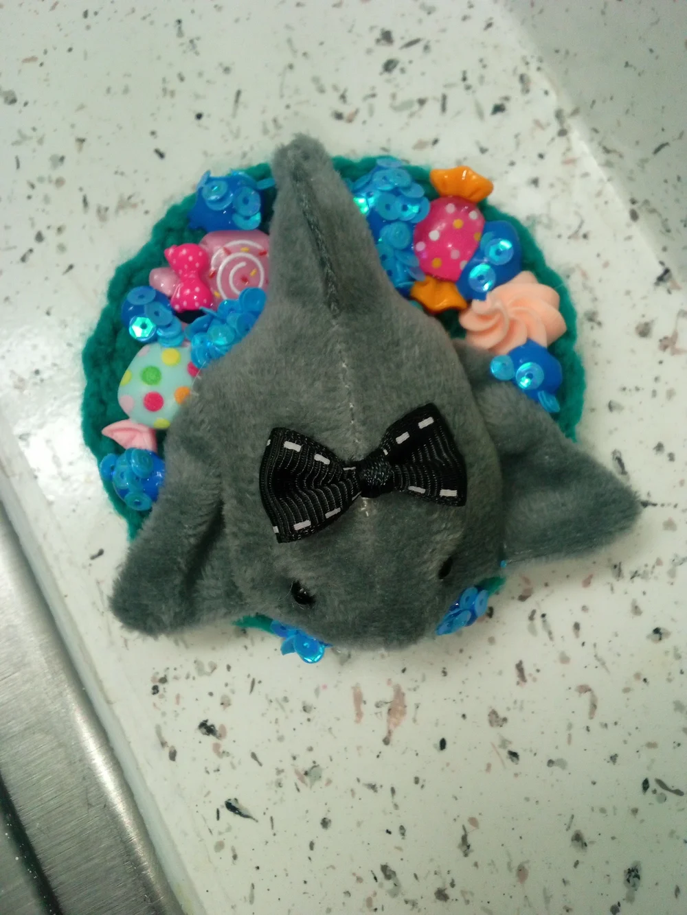 Manta Ray Plushie Hair Clip